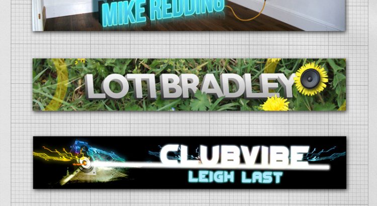 web banner design for new djs at off the chart radio