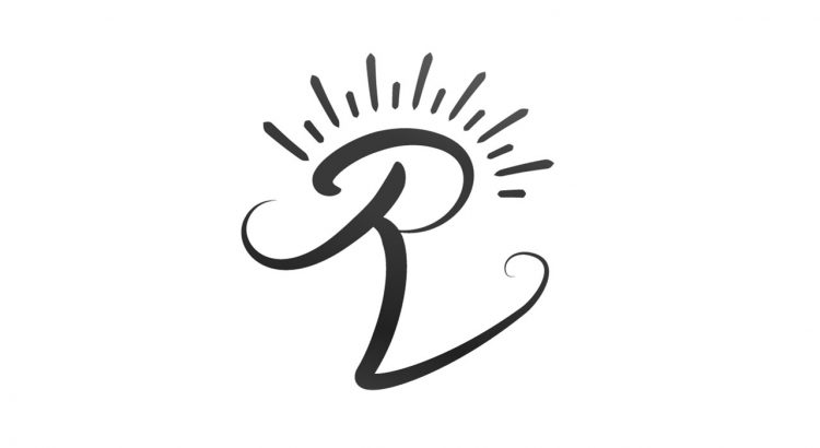 radiant vibes tanning salon logo mark