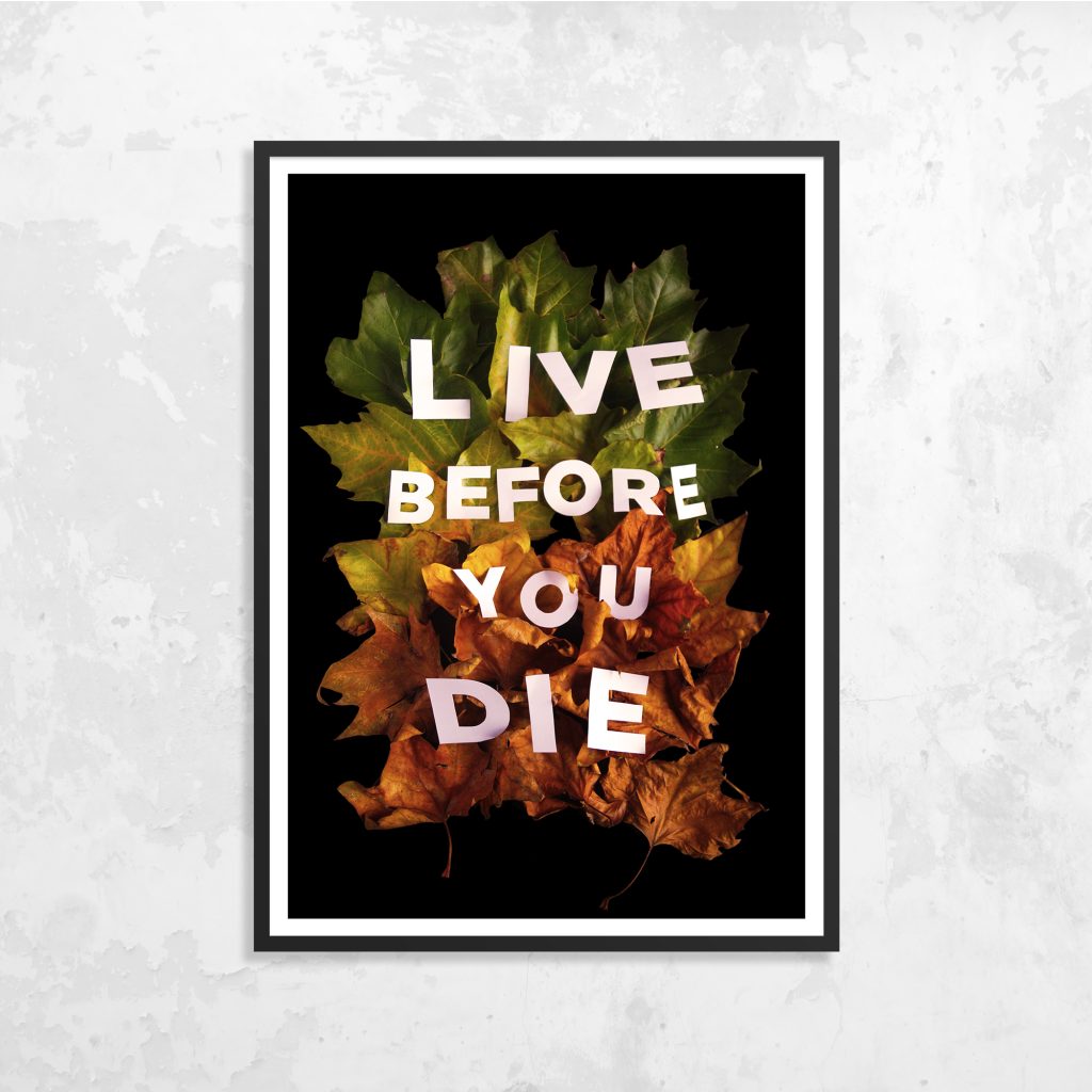 Art Print Live Before You Die Typography sixsixninenine